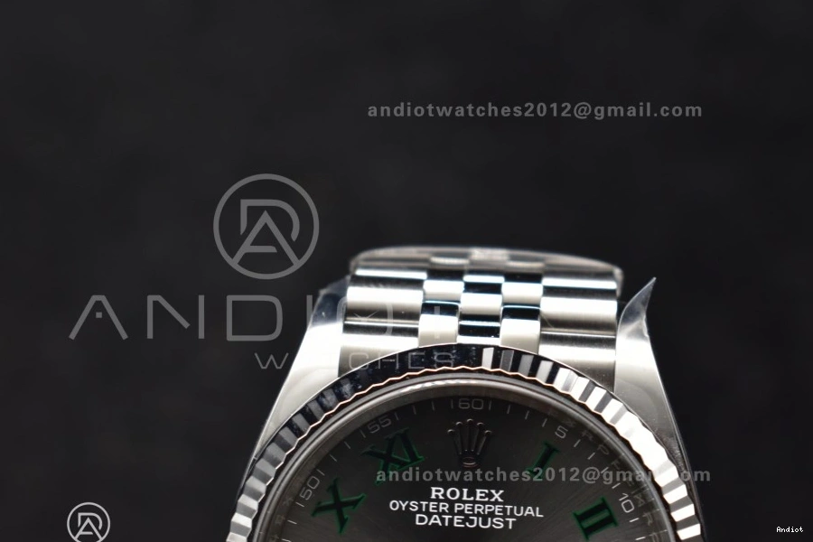Edition Dial Roman 1:1 36 Jubilee Markers VR3235 on Bracelet Best Green 126234 Clean 904L Steel DateJust Gray 0520